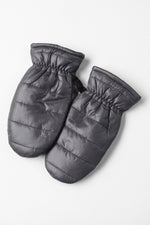 Quilted Padded Mittens - Black