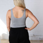 Quinn 2-Way Seamless Tank Top - H Grey