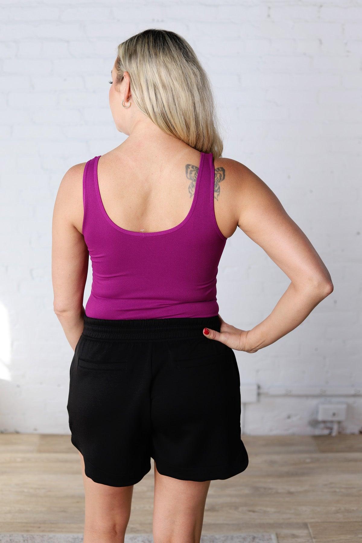 Quinn 2-Way Seamless Tank Top - Lt Plum