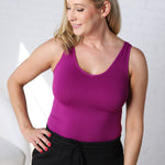 Quinn 2-Way Seamless Tank Top - Lt Plum