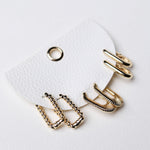 Quinn Mixed Rectangular Hoop Earrings Set - Gold