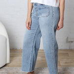 Quinnley Cropped Wide Leg Denim - Lt. Wash