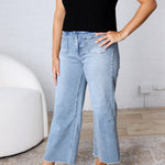 Quinnley Cropped Wide Leg Denim - Lt. Wash