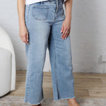 Quinnley Cropped Wide Leg Denim - Lt. Wash