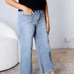 Quinnley Cropped Wide Leg Denim - Lt. Wash