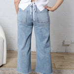Quinnley Cropped Wide Leg Denim - Lt. Wash