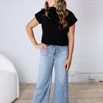 Quinnley Cropped Wide Leg Denim - Lt. Wash FINAL SALE