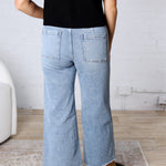 Quinnley Cropped Wide Leg Denim - Lt. Wash FINAL SALE