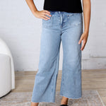 Quinnley Cropped Wide Leg Denim - Lt. Wash FINAL SALE