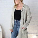 Raelle Open Basic Sweater Coat - Oatmeal