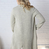 Raelle Open Basic Sweater Coat - Oatmeal