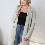 Raelle Open Basic Sweater Coat - Oatmeal