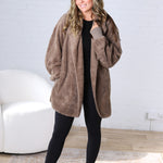 Raina Soft Faux Fur Jacket - Ash