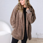 Raina Soft Faux Fur Jacket - Ash