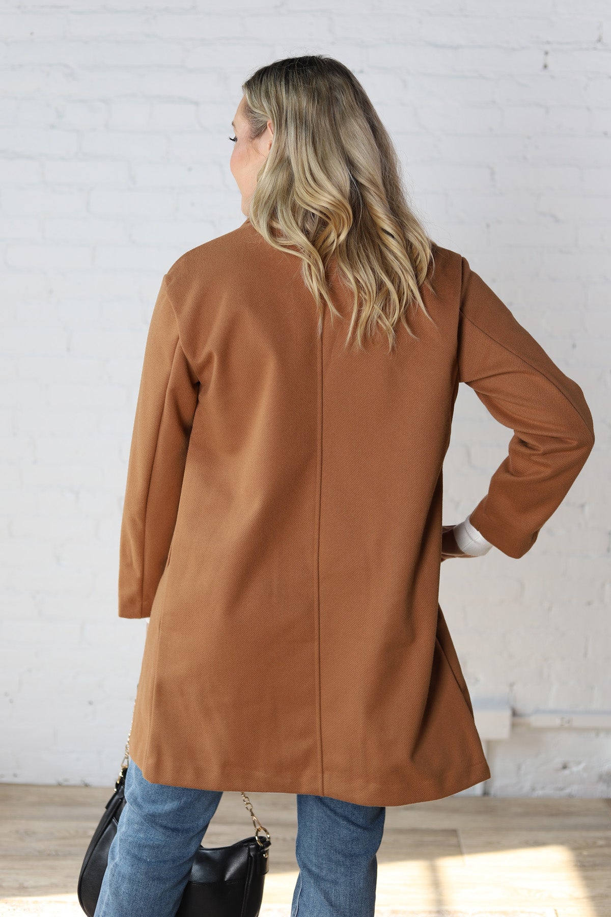 Raine Camel Double Breasted Coat