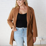 Raine Camel Double Breasted Coat