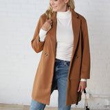 Raine Camel Double Breasted Coat