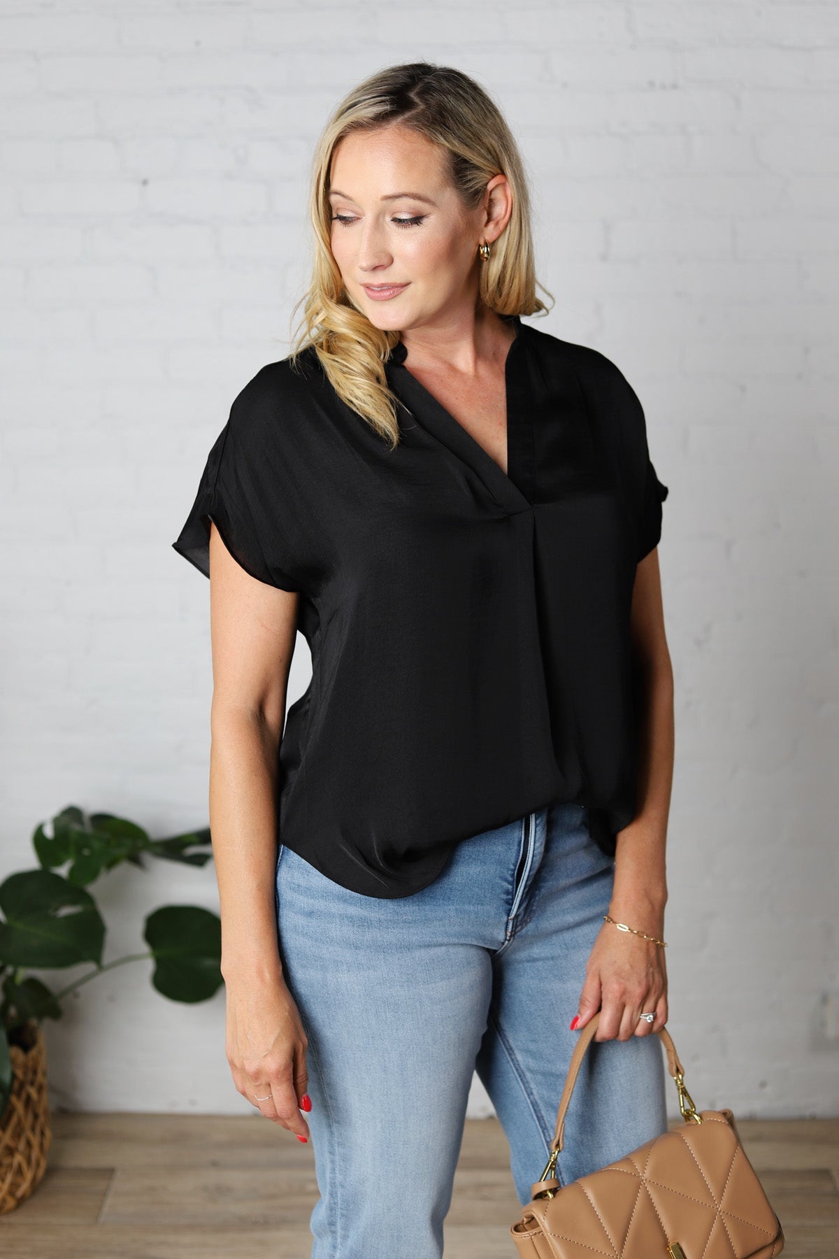 Raven Drop Shoulder Blouse