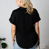 Raven Drop Shoulder Blouse - FINAL SALE