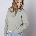 Ravyn Garment Washed Modal Fleece Sweatshirt - Sage