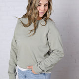 Ravyn Garment Washed Modal Fleece Sweatshirt - Sage