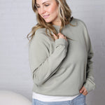 Ravyn Garment Washed Modal Fleece Sweatshirt - Sage