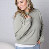 Ravyn Garment Washed Modal Fleece Sweatshirt - Sage
