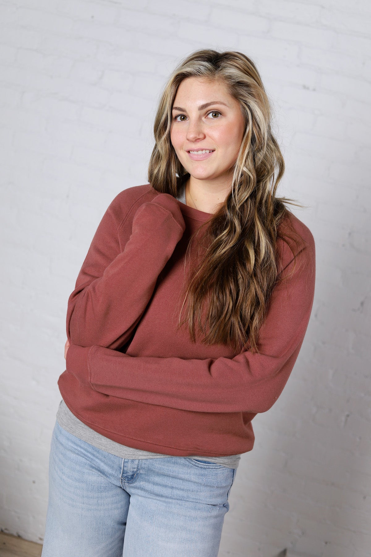 Ravyn Garment Washed Modal Fleece Sweatshirt - Sepia FINAL SALE