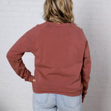 Ravyn Garment Washed Modal Fleece Sweatshirt - Sepia FINAL SALE