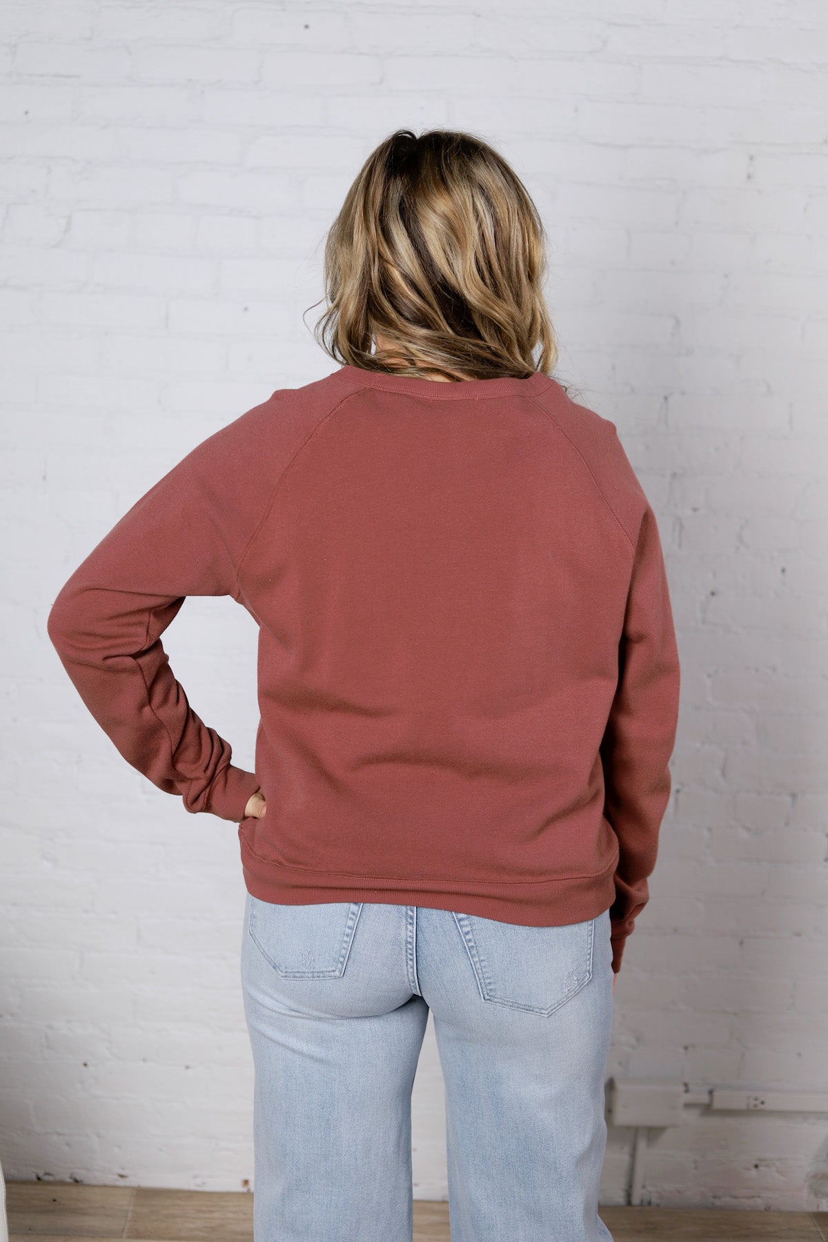 Ravyn Garment Washed Modal Fleece Sweatshirt - Sepia FINAL SALE