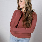 Ravyn Garment Washed Modal Fleece Sweatshirt - Sepia