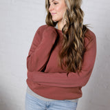 Ravyn Garment Washed Modal Fleece Sweatshirt - Sepia