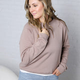 Ravyn Garment Washed Modal Fleece Sweatshirt - Taupe