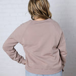 Ravyn Garment Washed Modal Fleece Sweatshirt - Taupe