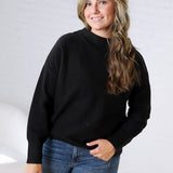 Rayna Funnel Neck Sweater - Black