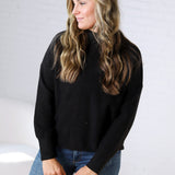 Rayna Funnel Neck Sweater - Black