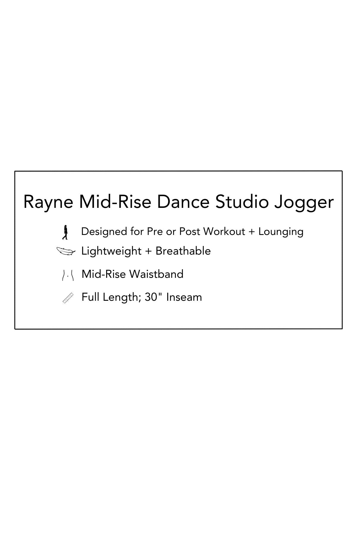 Rayne Mid-Rise Dance Studio Jogger - Army Green - FINAL SALE