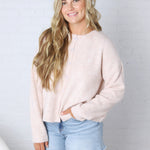 Reagan Button Front Sweater Cardigan - Ballet
