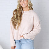 Reagan Button Front Sweater Cardigan - Ballet