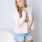Reagan Button Front Sweater Cardigan - Ballet