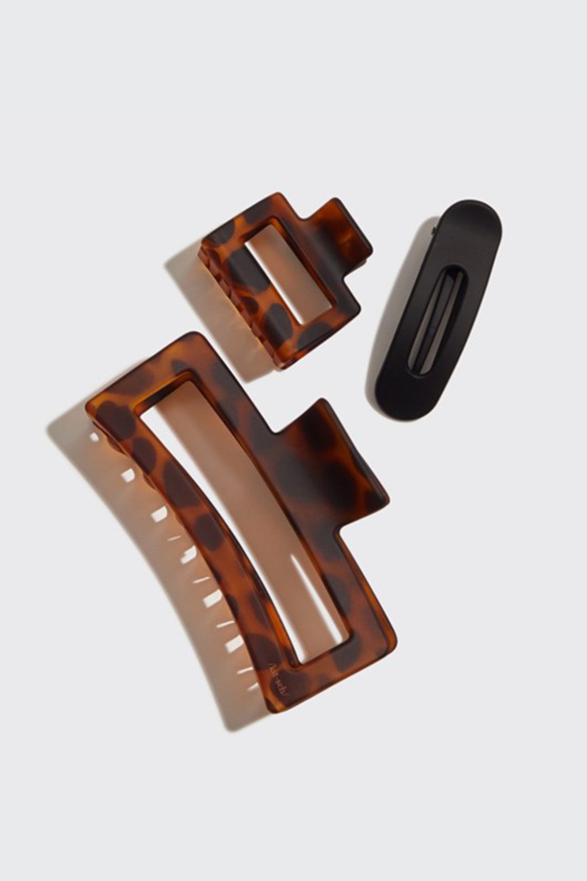 Recycled Plastic Assorted Claw Clips - Rectangle Open Shape