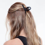 Recycled Plastic Large Loop Claw Clips 2 Piece - Black & Tortoise