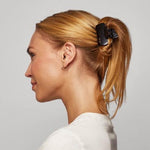 Recycled Plastic Medium Puffy Claw Clips 2 Piece - Black/Tort