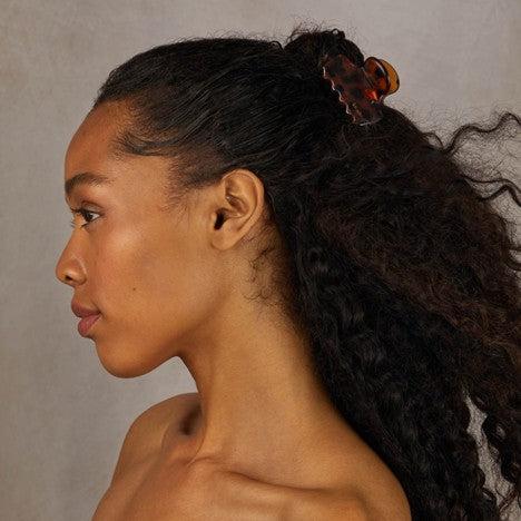 Recycled Plastic Medium Puffy Claw Clips 2 Piece - Black/Tort