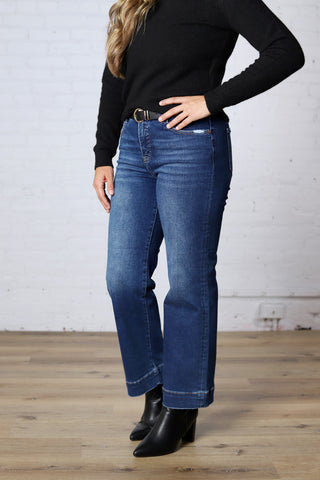Remi High Rise Straight Jeans - Dark Wash