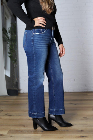 Remi High Rise Straight Jeans - Dark Wash