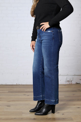 Remi High Rise Straight Jeans - Dark Wash