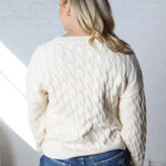 Rena Raised Cable Knit Sweater