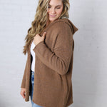 Rhea Hoodie Cardigans - Mocha FINAL SALE