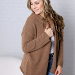 Rhea Hoodie Cardigans - Mocha FINAL SALE